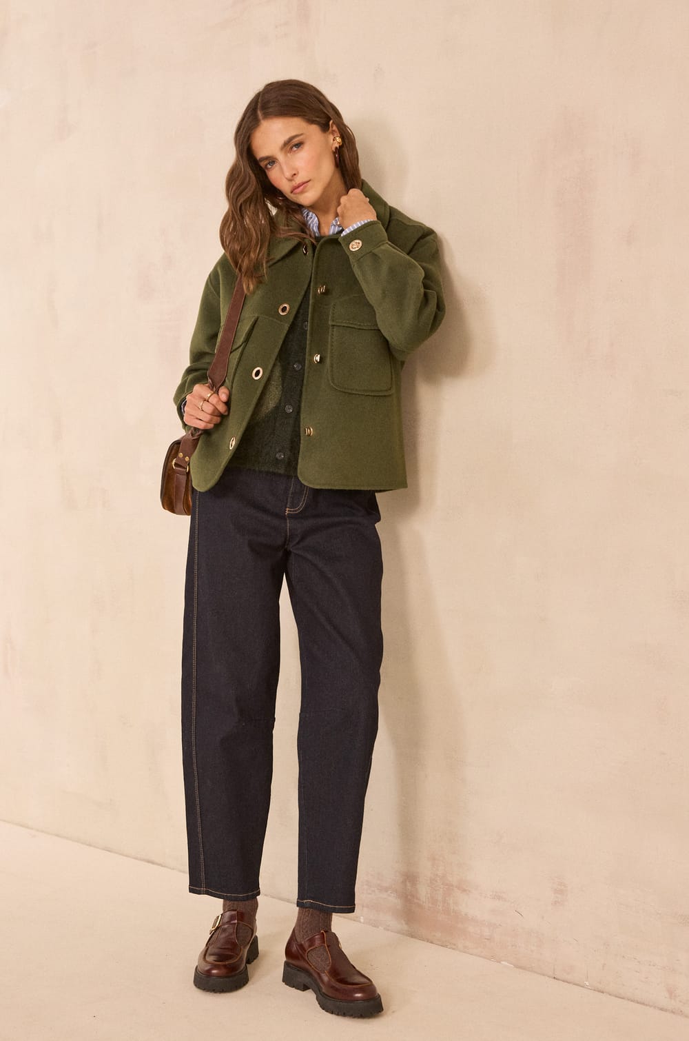 CLEA mixed wool jacket;${refinementColor}