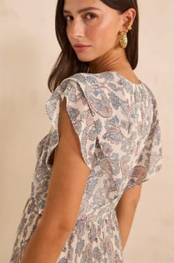 Printed flowy dress BOUCHRA;${refinementColor}