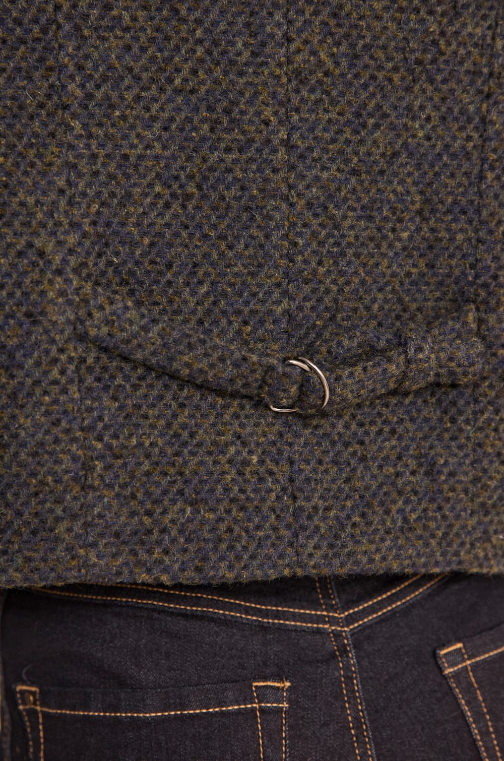 Pharrell tweed mixed wool sleeveless vest;${refinementColor}