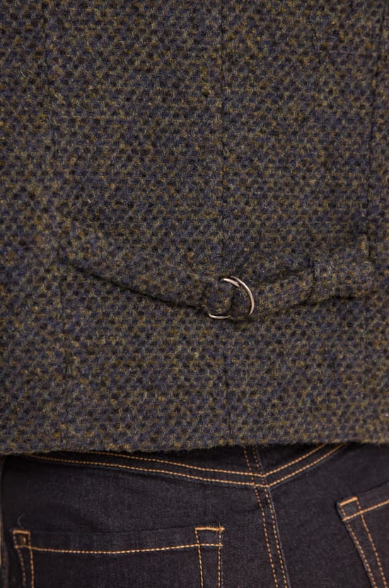Pharrell tweed mixed wool sleeveless vest;${refinementColor}