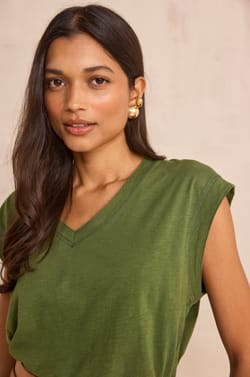 DELYA cotton t-shirt;${refinementColor}