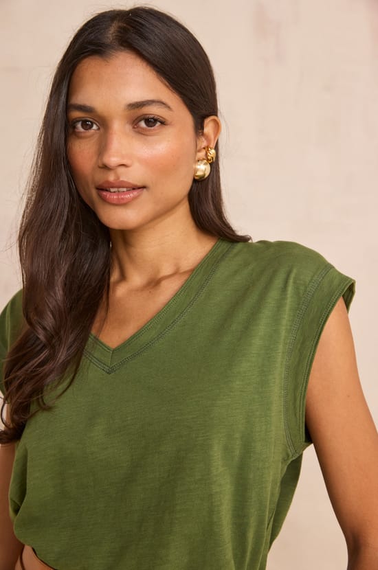 DELYA cotton t-shirt;${refinementColor}