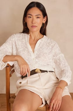 Blouse SIENA en coton;${refinementColor}