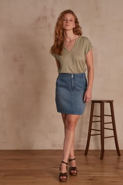 Jupe en jean BILLIE;${refinementColor}