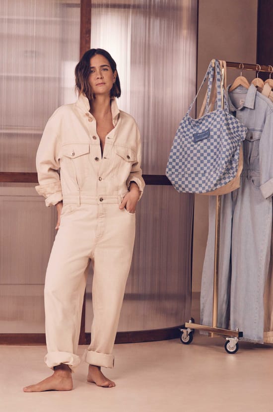 Combinaison ultra oversize en jean Audrey Lombard x Maison 123 BILLIE;${refinementColor}