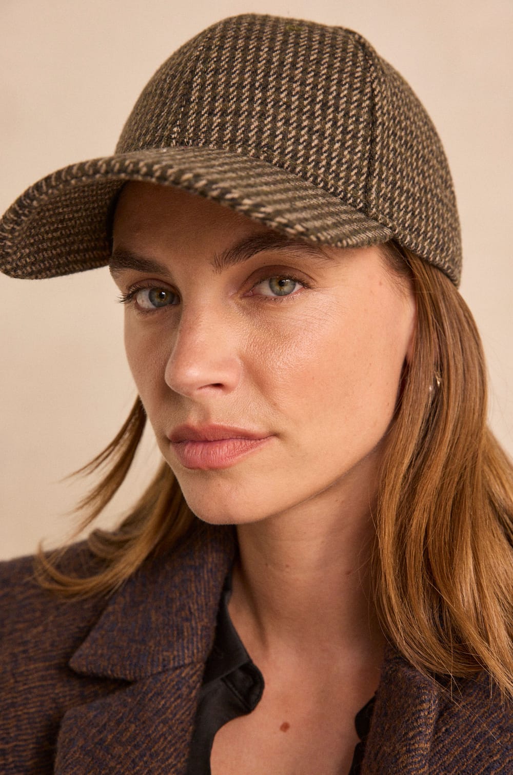 Casquette &agrave; carreaux GABBY;${refinementColor}