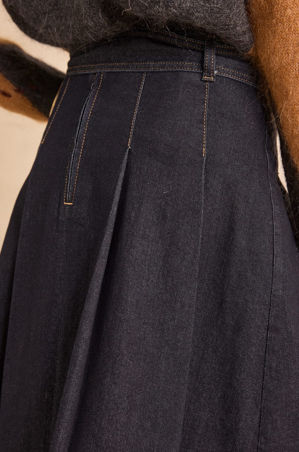 VICK denim skirt;${refinementColor}
