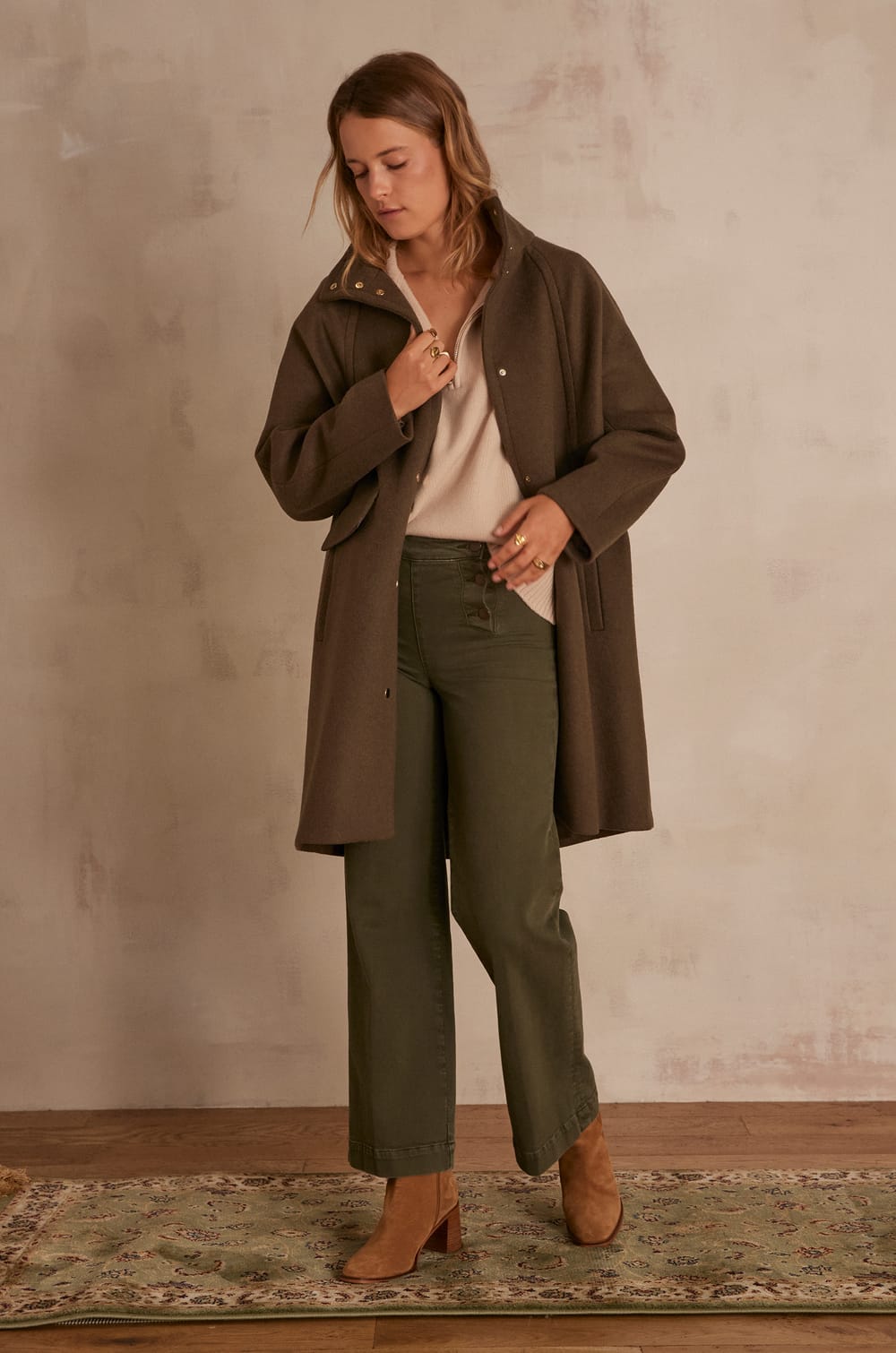 123 Manteau Femme Manteau En Laine MAGDA Femme NOIR Maison 123