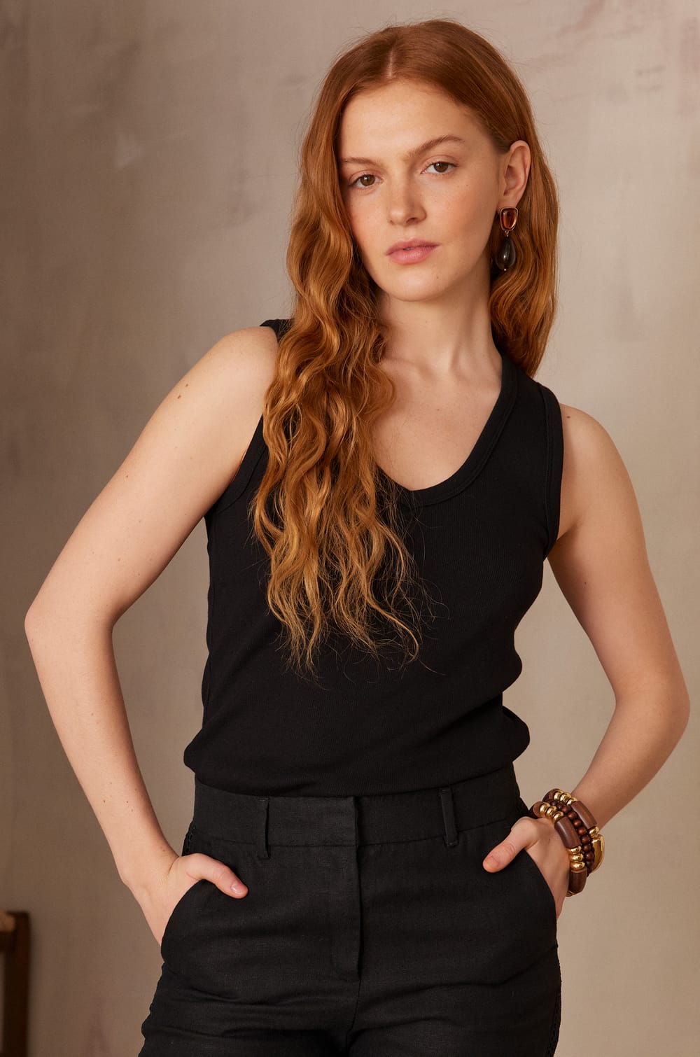 ALPHONSE cotton tanktop;${refinementColor}