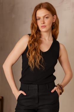 ALPHONSE cotton tanktop;${refinementColor}