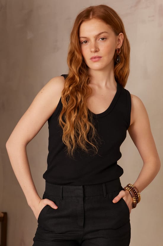 ALPHONSE cotton tanktop;${refinementColor}