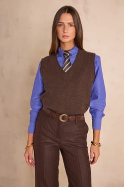 BASILE 100% wool sleeveless jumper;${refinementColor}