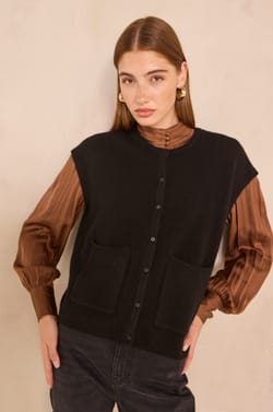 Sleeveless sweater made of yak and wool ADAM;${refinementColor}