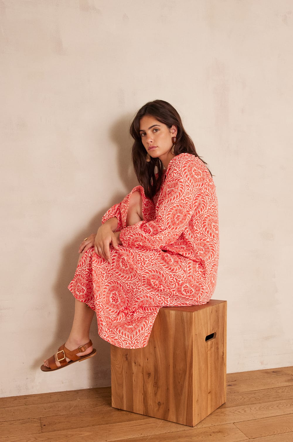 ROMANA long cotton dress;${refinementColor}