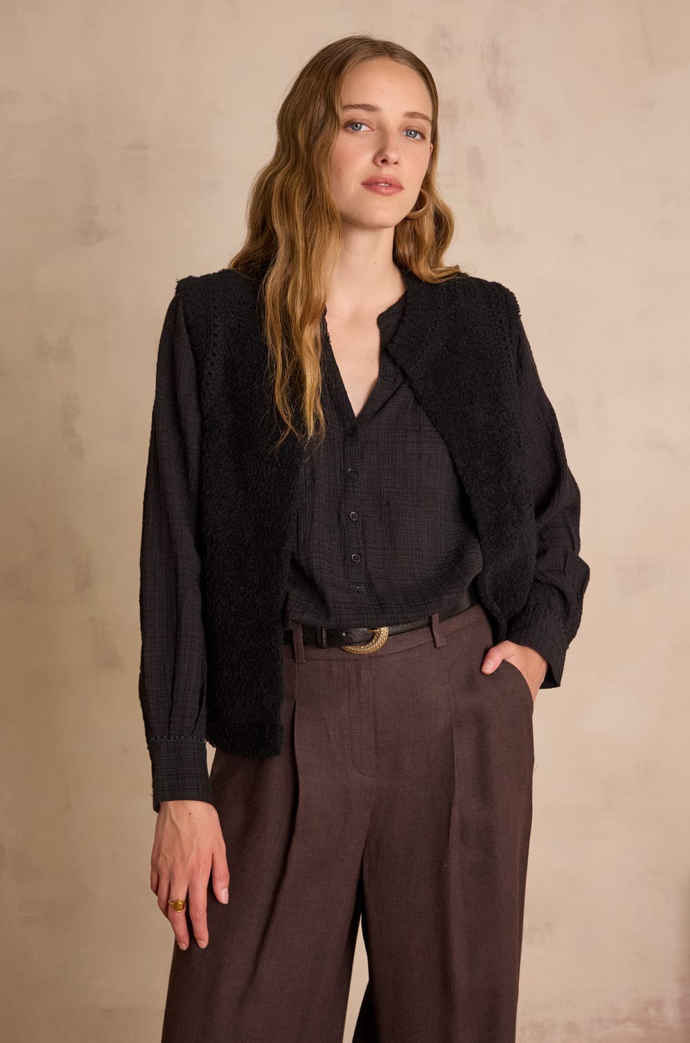 BAYANE wool Cardigan;${refinementColor}