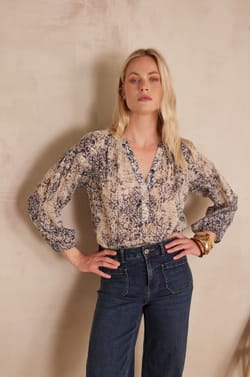 Blouse PRUNE en coton;${refinementColor}