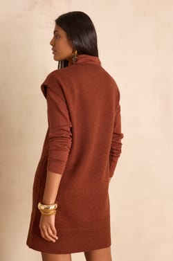 Robe pull sans manches en laine RAPHAELLE;${refinementColor}