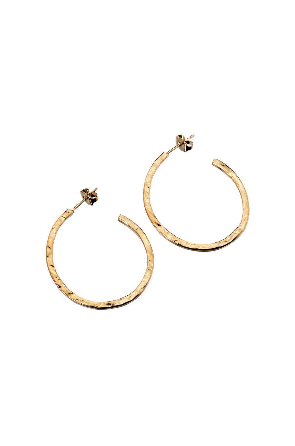 Créoles ovale martelée Bijoux Léone;${refinementColor}