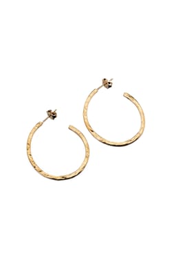 Créoles ovale martelée Bijoux Léone;${refinementColor}