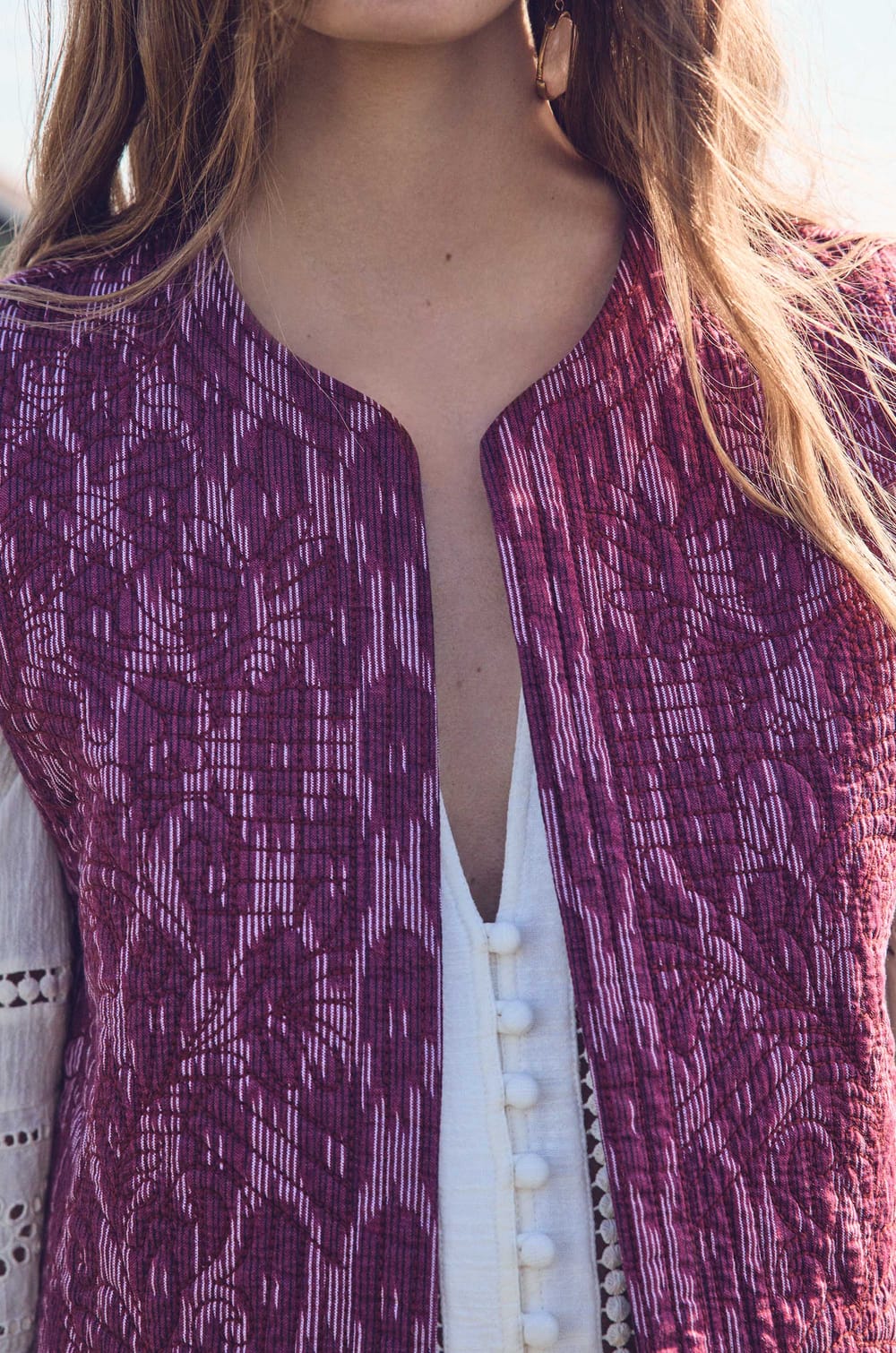 Gilet en coton PRUNE;${refinementColor}