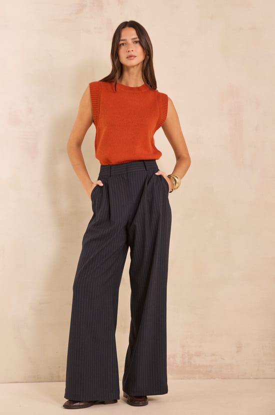 FLAUBERT striped wide pants;${refinementColor}