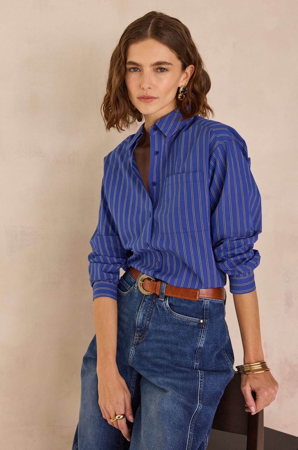 PASSY striped shirt;${refinementColor}