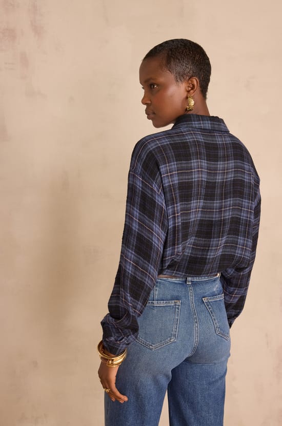 SONGE checked blouse;${refinementColor}