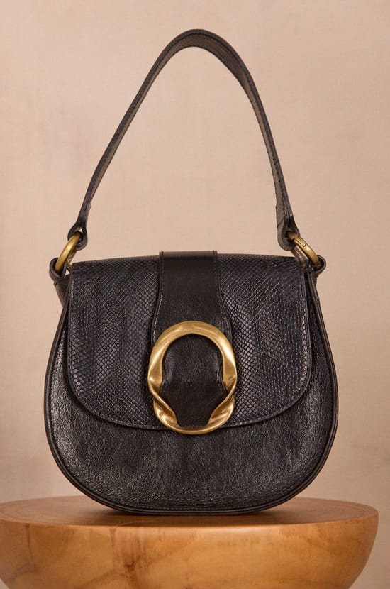 Black bovine leather bag VALENTIN;${refinementColor}