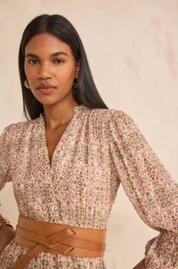 Bedrucktes gerades Kleid RANIA;${refinementColor}