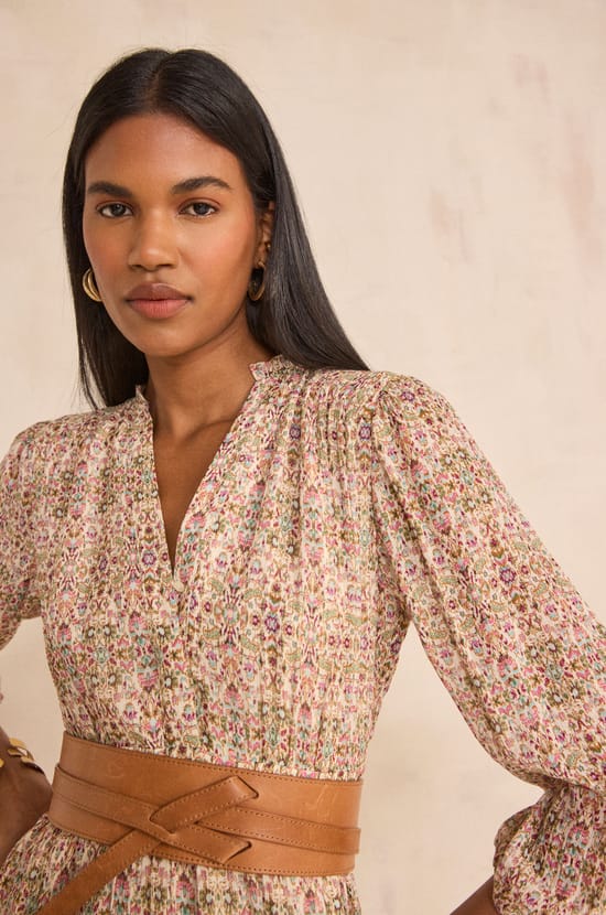 Printed straight dress RANIA;${refinementColor}