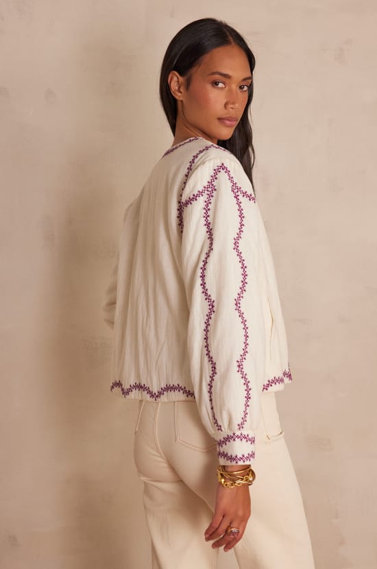 POLLY cotton jacket;${refinementColor}
