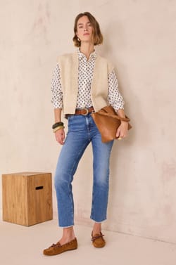 &Atilde;&bdquo;rmellose Strickjacke aus Baumwolle PRISKA;${refinementColor}