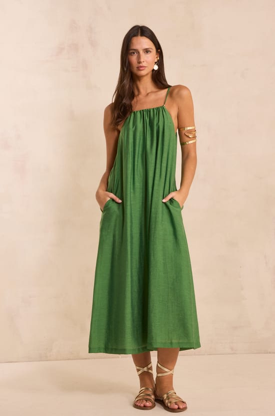 Flowy strap dress BRIA;${refinementColor}