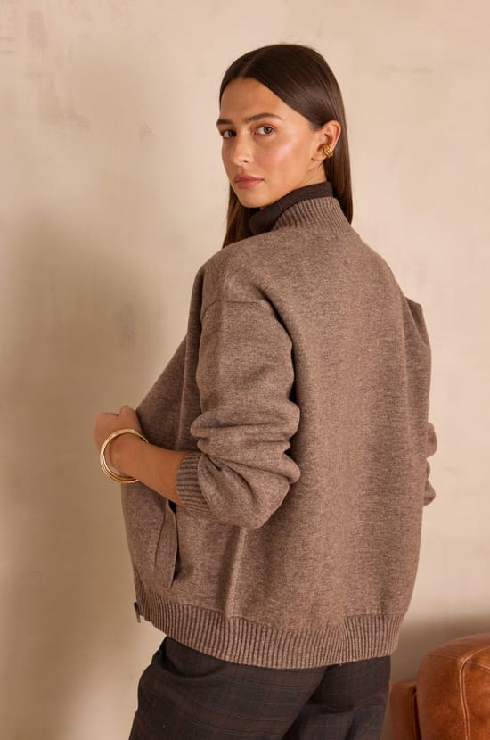 BAROUDEUR unisex bomber jacket in wool;${refinementColor}