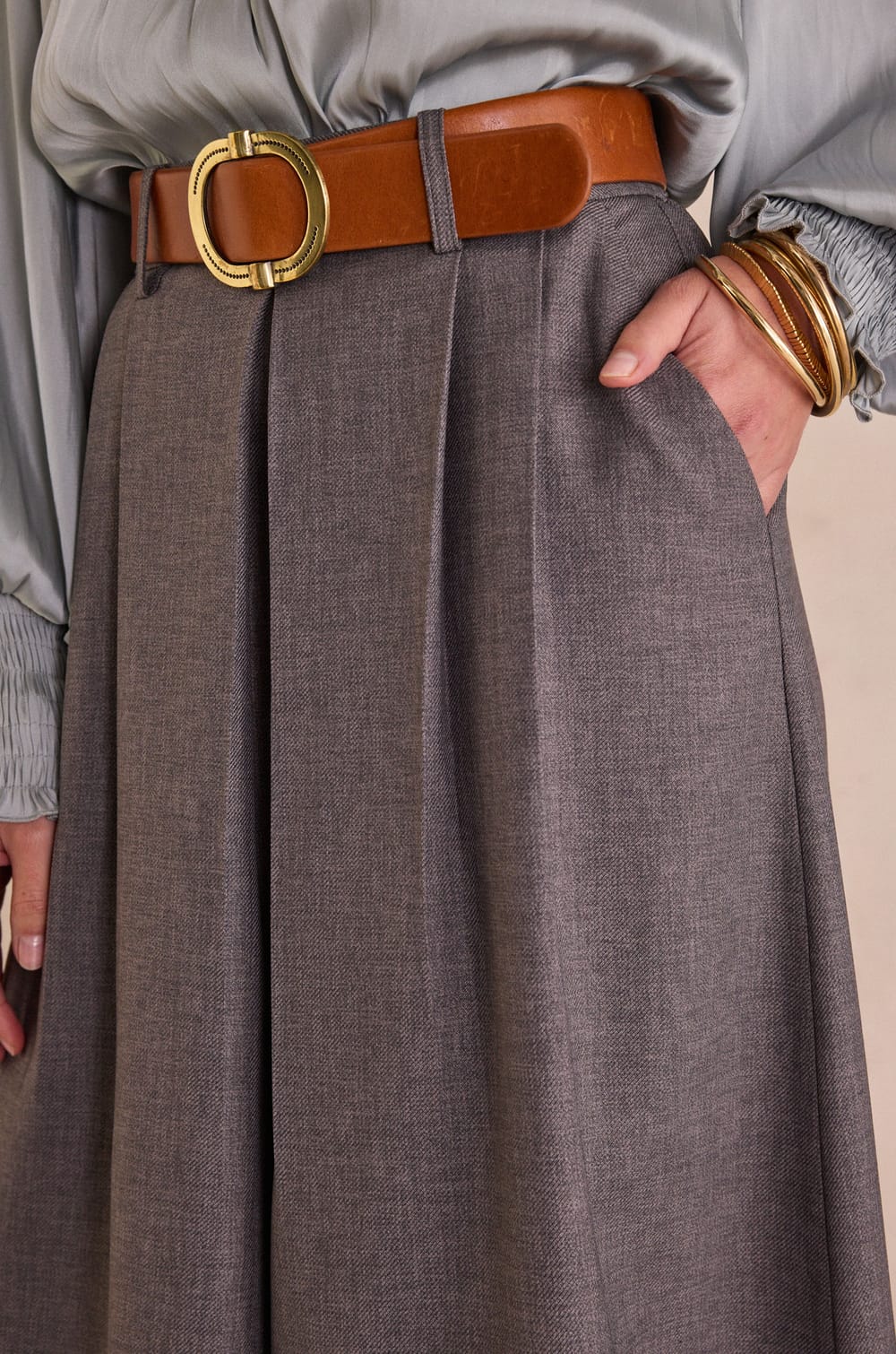 TATIANA wide-leg trousers;${refinementColor}