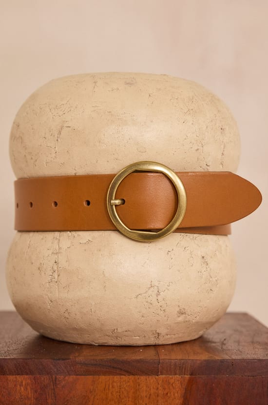 Leather belt ELINE;${refinementColor}