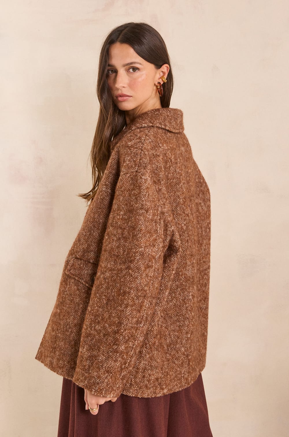 Danny blended wool coat;${refinementColor}