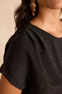 T-shirt &agrave; paillettes FAME;${refinementColor}