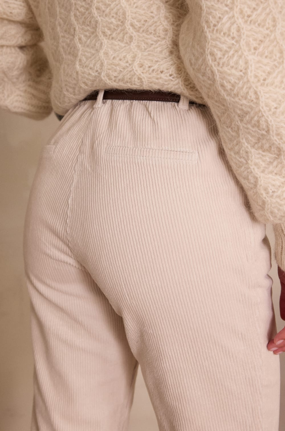 SABIL velvet chino trousers;${refinementColor}