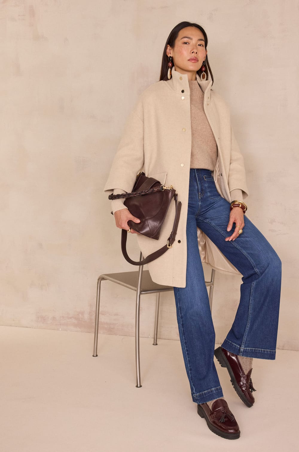 Pull col montant en 100% cachemire 4 fils BRADLEY;${refinementColor}