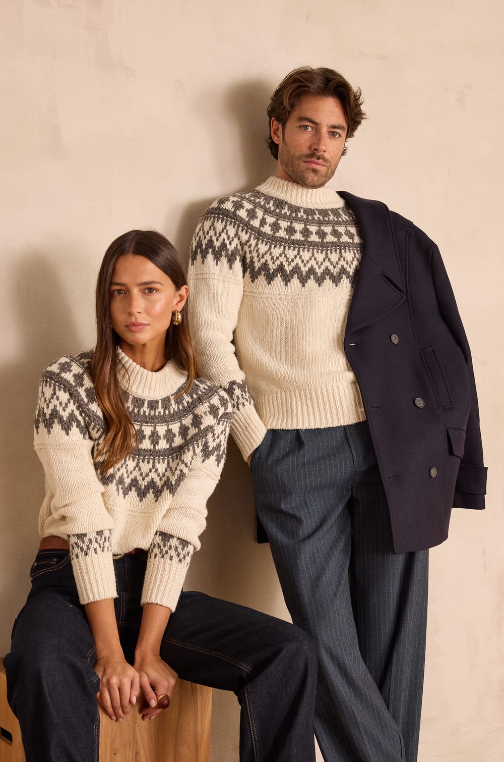 Unisex turtleneck jumper TEMERAIRE in wool;${refinementColor}