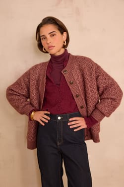 COSMO cardigan in mohair and wool;${refinementColor}