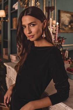 RAFAELA long velvet Dress;${refinementColor}