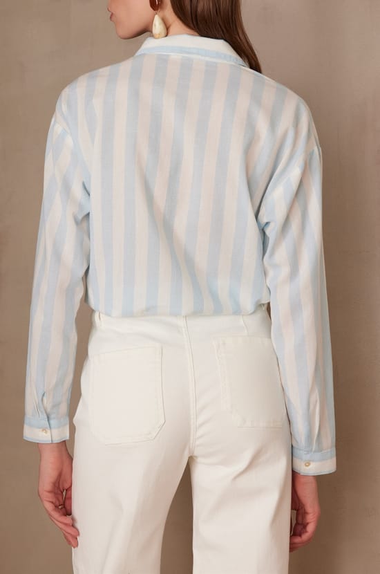 Chemisier MARILOU 100% coton &agrave; rayures;${refinementColor}