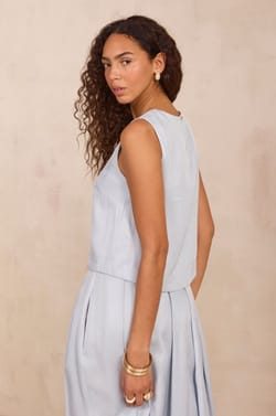 Sleeveless top DAVID;${refinementColor}