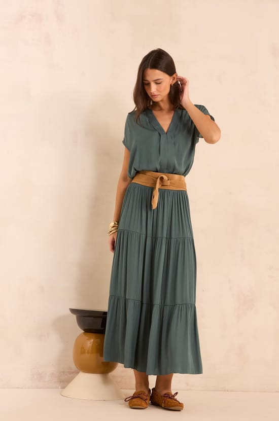 Jupe longue et fluide VIVE;${refinementColor}