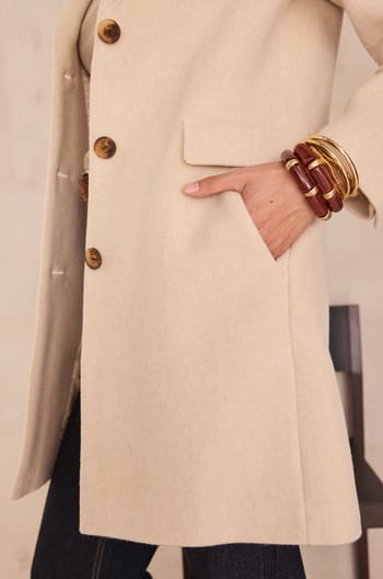 ANABELLE BIS mid-length coat;${refinementColor}