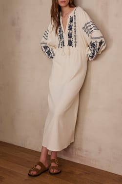 Robe longue LOLA en coton;${refinementColor}