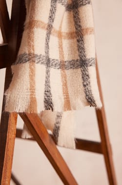 TIMEO checkered scarf;${refinementColor}