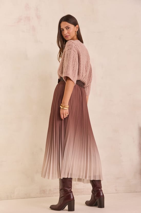 ODESSA pleated midi skirt;${refinementColor}